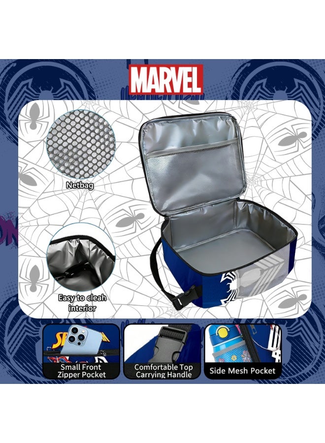 Marvel: Spider-Man crouching pose digital print tote bag. Insulated design, large capacity and portable, a must-have for outdoor travel and picnics. A must-have for back-to-school season! Also an ideal gift for friends and family. - Image 4