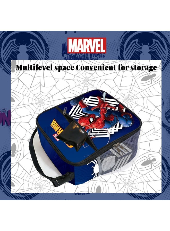 Marvel: Spider-Man crouching pose digital print tote bag. Insulated design, large capacity and portable, a must-have for outdoor travel and picnics. A must-have for back-to-school season! Also an ideal gift for friends and family. - Image 2
