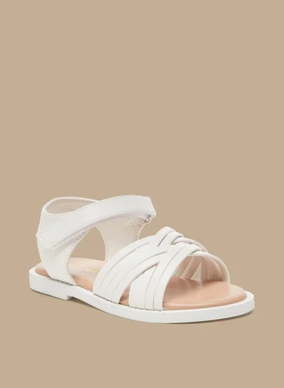 Flora Bella Strappy Sandals with Hook and Loop Closure