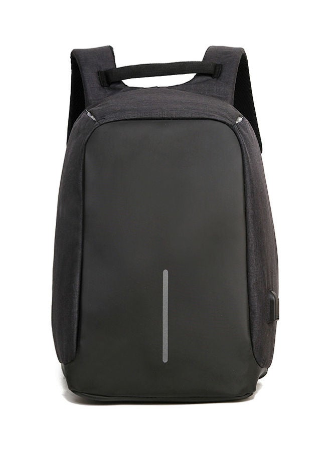 Casual Daypack with USB Connection Black Black  - Image 1