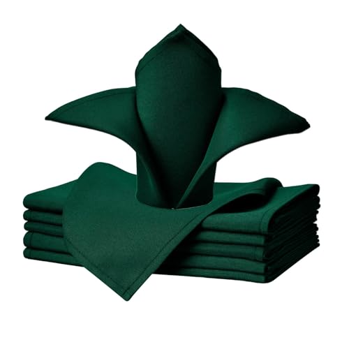 uniformer Table Napkins | Soft & Durable | Elegant Design for Dining | Perfect for Home, Weddings, Parties, & Events | Machine Washable | Durable & Stylish | Size 20x20 inches (Green_Pack of 6) - Image 1