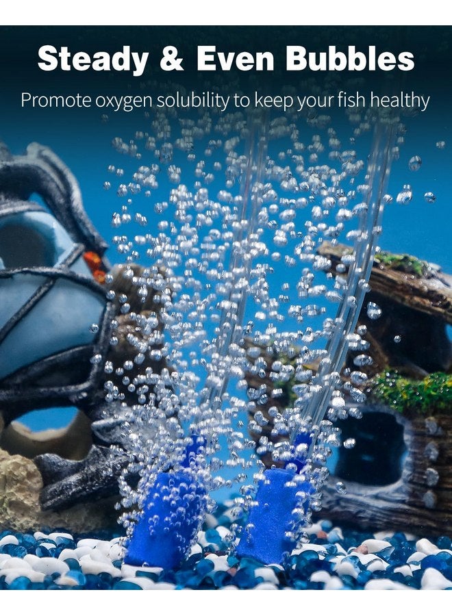 باوفلي حجر هواء أسطواني مقاس 1 بوصة من Pawfly Aquarium، موزع فقاعات الهواء لحوض السمك، حجر هواء لمضخات الهواء النانوية والدلاء الصغيرة وخزانات الأسماك، عبوة من 12 قطعة - Image 2