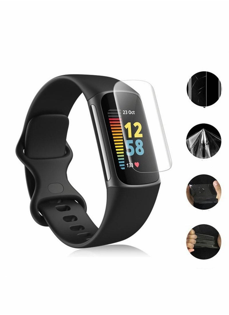 Screen Protector for Fitbit Charge 5 Screen Protector Case Friendly Accessories Flexible Full Coverage Clear TPU Film (8-Pack) - Image 3
