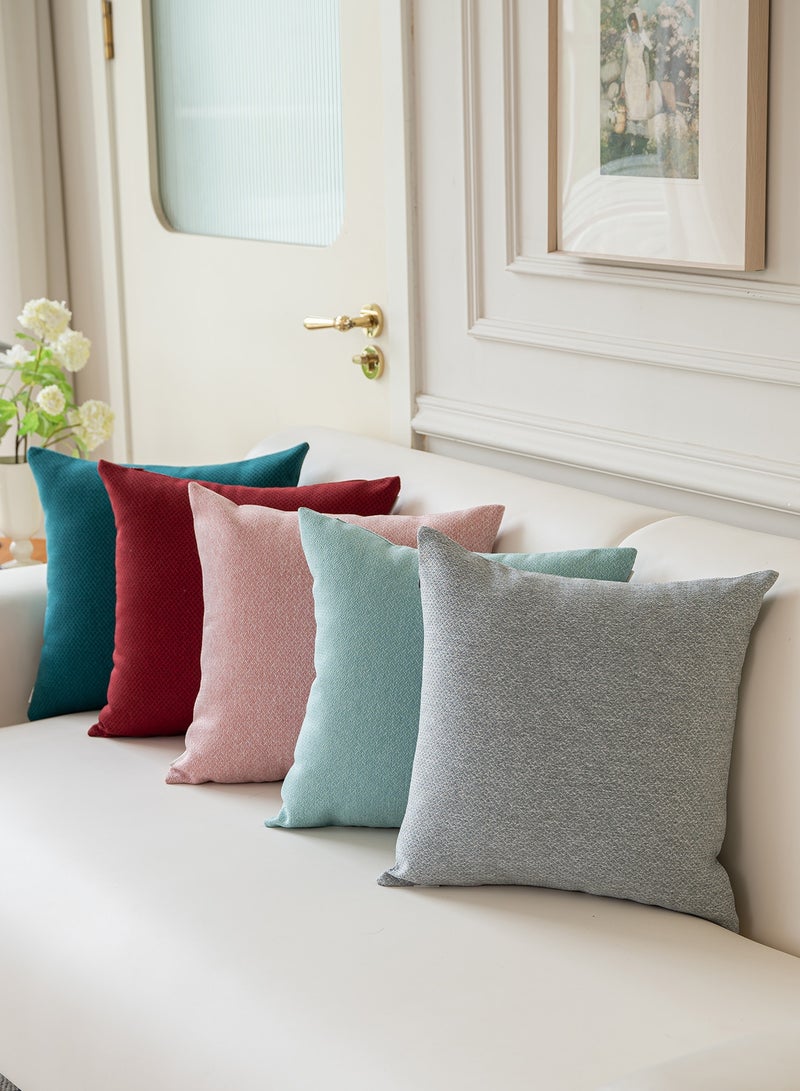 لحظة غطاء وسادة 50 × 50 سم أحمر مزين بملمس زخرفي، غطاء وسادة سجادة حديثة، غطاء وسادة موحد، عبوة من 2 قطعة لزينة المنزل، الأريكة، غرفة النوم - Image 1