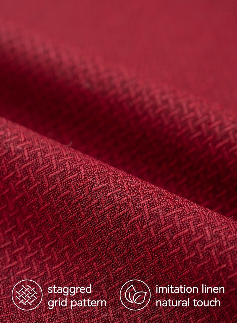 لحظة غطاء وسادة 50 × 50 سم أحمر مزين بملمس زخرفي، غطاء وسادة سجادة حديثة، غطاء وسادة موحد، عبوة من 2 قطعة لزينة المنزل، الأريكة، غرفة النوم - Image 2