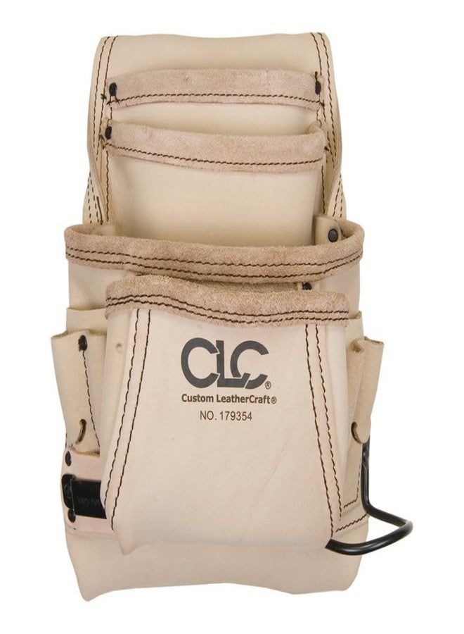 Custom Leathercraft CLC Custom Leathercraft 179354 Carpenter's Nail and Tool Bag Reversed Top Grain, 10 Pocket - Image 2