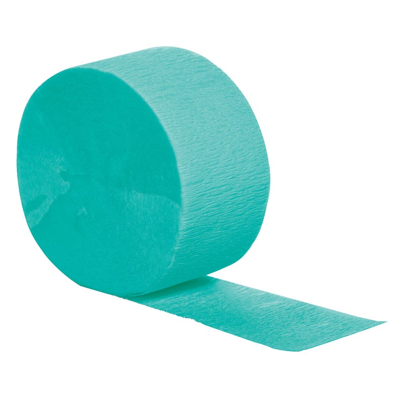 Creative Converting Touch of Color 12 Count Crepe Paper Streamer Rolls 81 Each Roll Teal Lagoon