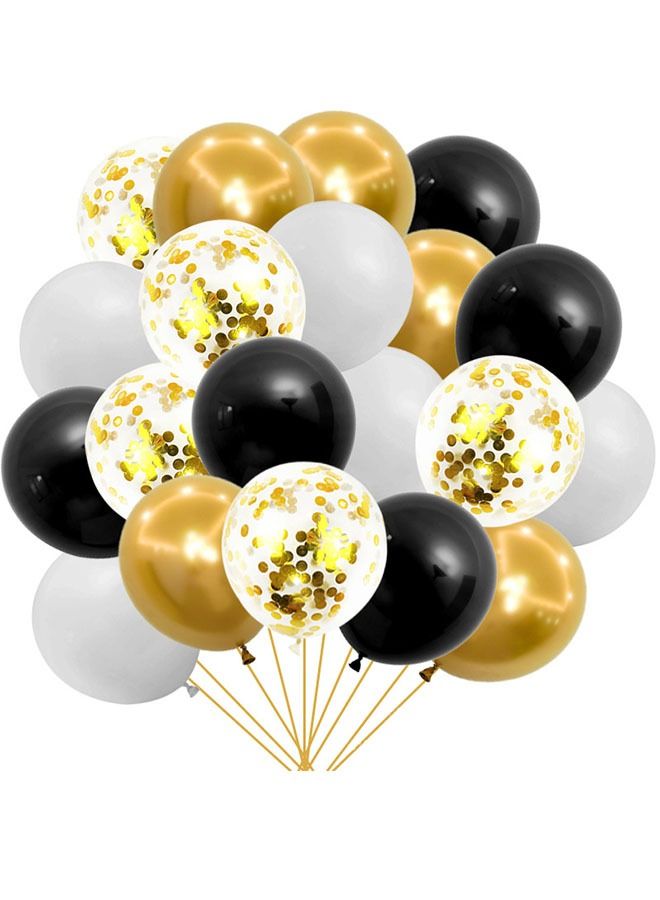 ZCM-HAPPY 50pcs High Quality Metallic Balloons Party Decoration Arrangements Styling Sequins Latex Balloons Assortment Set 12 Inches  - Image 1