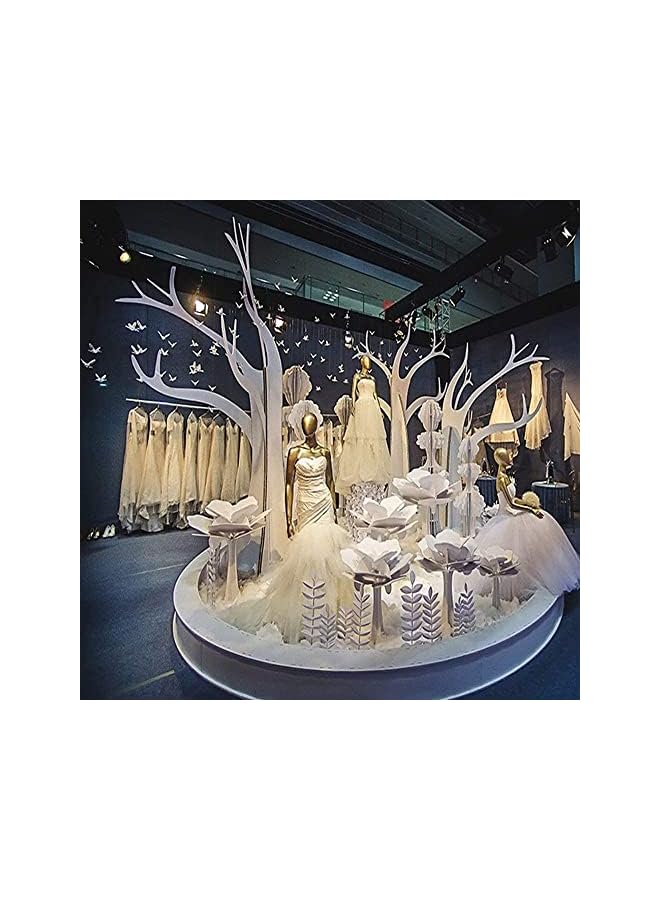 The Bros 30 قطعة زينة سقف طائر طائر DIY مع سلك شفاف بطول 150 قدم لشجرة عيد الميلاد لتزيين المنزل ورياض الأطفال ومراكز التسوق وطاولة المنزل والنافذة (طائر طائر بخط صيد) - Image 4