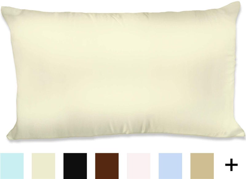 Spasilk Satin Pillowcase For Hair And Face, Polyester Satin Pillowcase, Queen Size- Ivory Pillowcase - Image 2