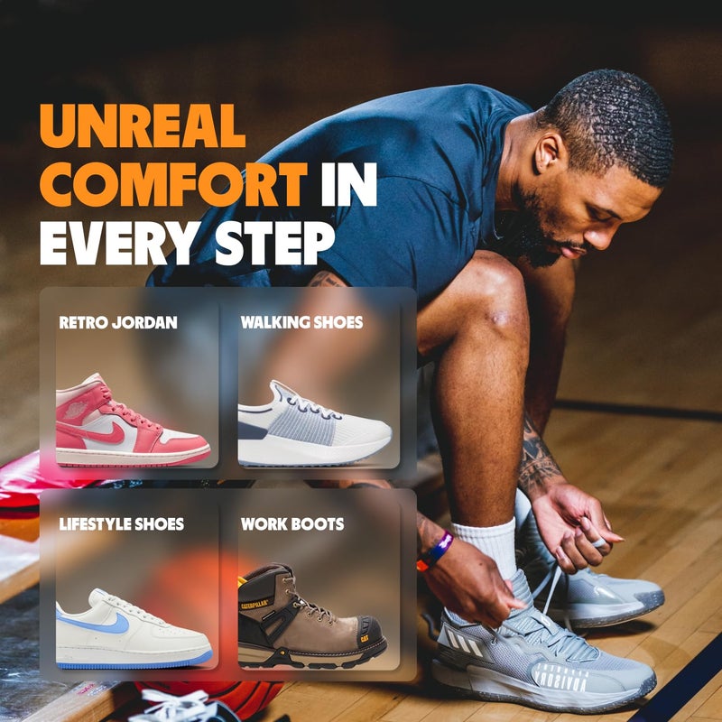 MOVE All Day Comfort Insole - Extra Plush Foam Insole for Stress Reduction on Feet, Knees, Back, Shock Absorbing, Walking, Foot Cushion, Comfort, Arch Support, and Work Boots (M12-12.5/WM13.5-14) - Image 5