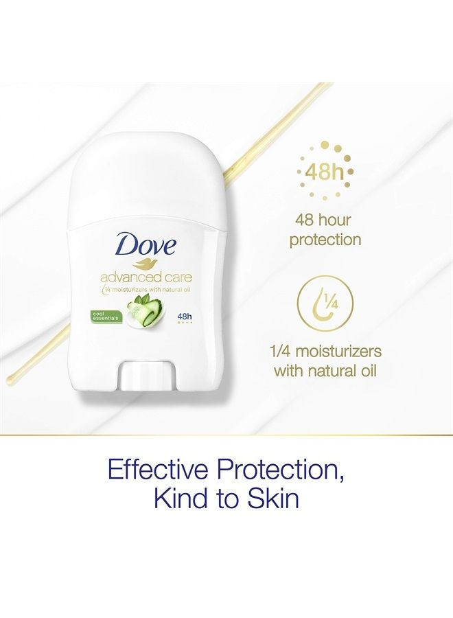 Dove Advanced Care Travel Sized Antiperspirant Deodorant Stick for Women, Cool Essentials, for 48 Hour Protection And Soft And Comfortable Underarms, 0.5 oz, 36 Count - Image 3