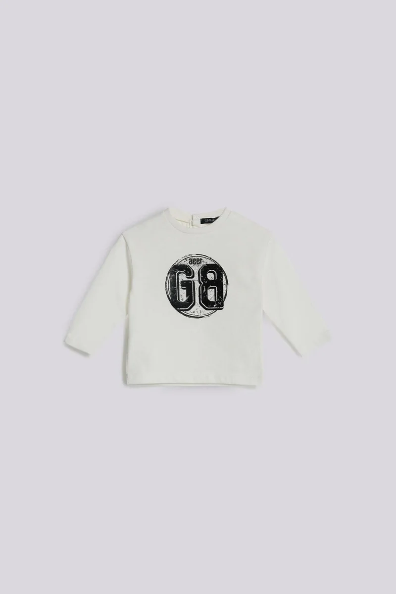 GB Baby Bg Store Baby Boy Ecru Tshirt