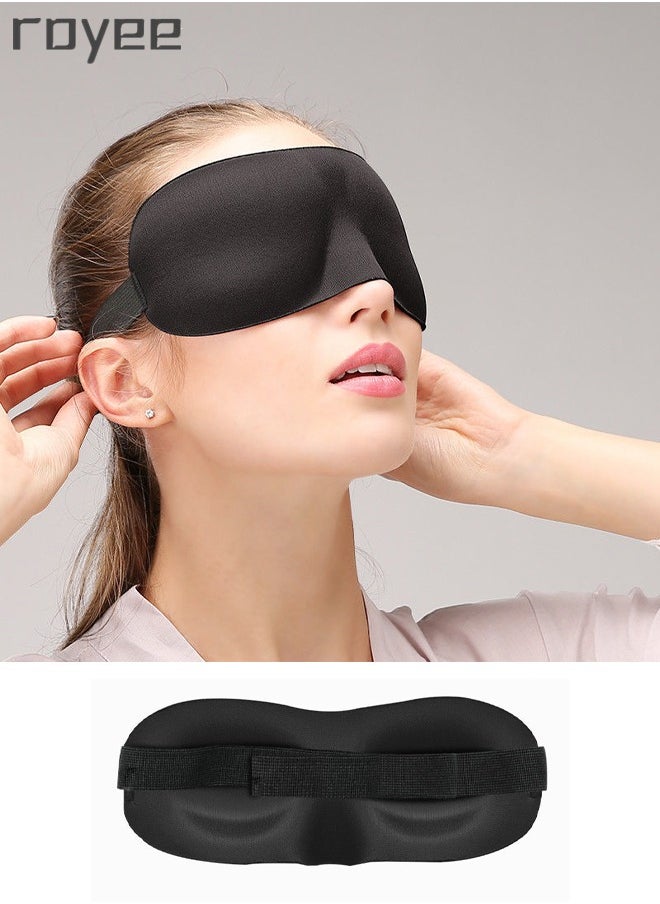 Royee - Sleep Mask+Soft Silicone Ear Plugs Set ,100% Blackout Eye Mask for Sleeping,Night Blindfold, Soft and Comfortable with Adjustable Strap Night Eye Mask for Men and Women - Image 1