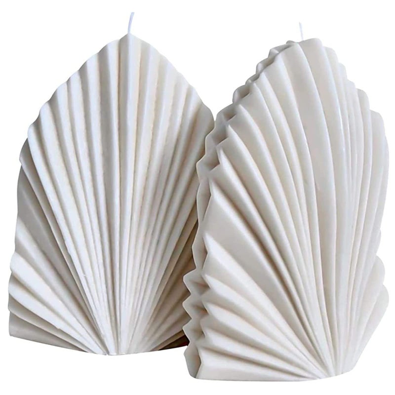 Anktily قالب شمعة سيليكون على شكل قشرة مرجانية لصنع الشموع قالب صابون سيليكون كبير قالب كعكة فوندان شوكولاتة قالب صب راتنج إبوكسي ديكور منزلي