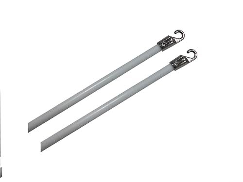 YCUHEN 2Pcs Blinds Wand 12Inch Long White Vertical Window Blind Tilt Wand Fiberglass Blind Wand Replacement Parts with Hook and Handle for Windows Curtain Door - Image 5