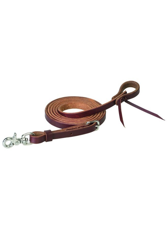 HORSE TACK WORKING COWBOY ROPER REIN W/STEEL SNAP CHESTNUT