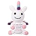 VercanMonth Positive Teddy Bear Unicorn Trash Can Dinosaur Crochet with Card Appreciation Gift for Coworker Friend Teacher Mom Christmas Birthday Thank You Gift Women MenWhiteUnicorn - Image 3