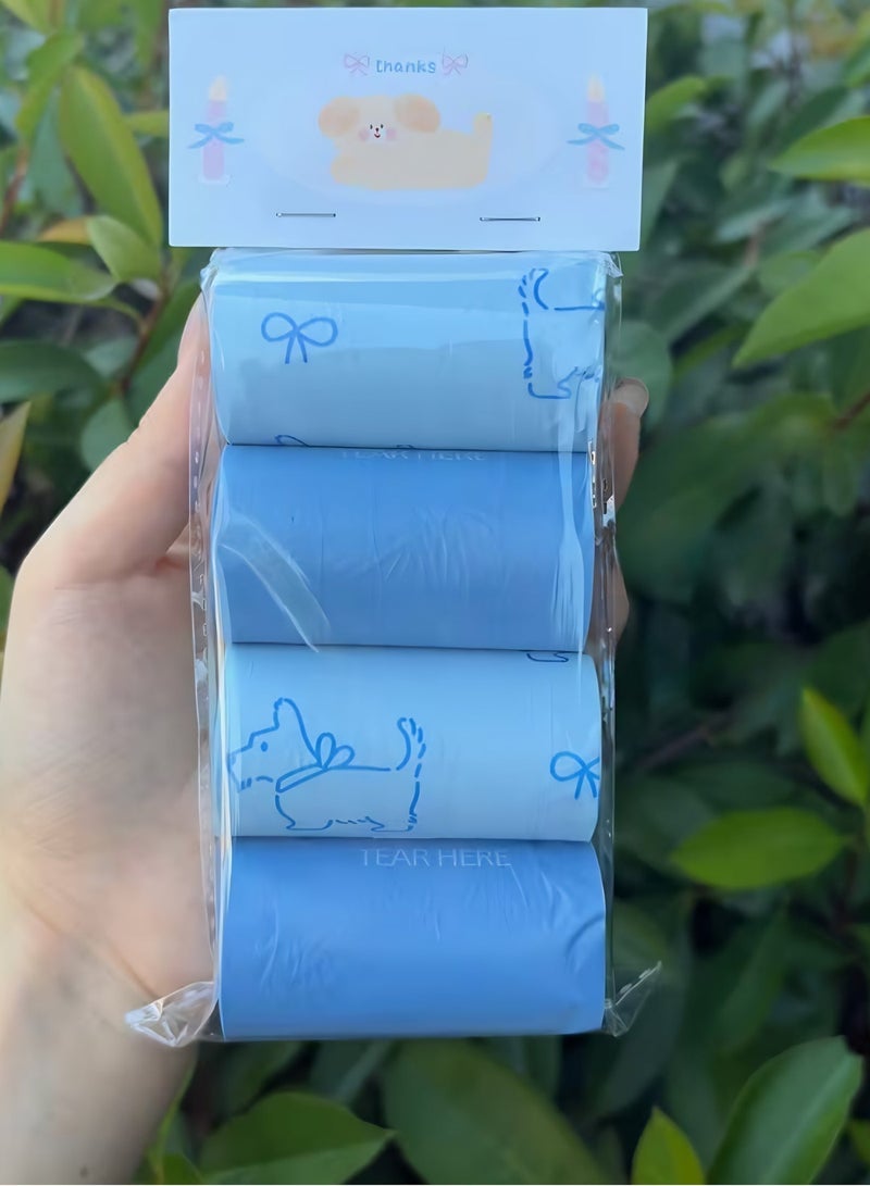 pawfect world 4 Rolls Thickened Dog Poop Bags with Scent - blue - Image 1