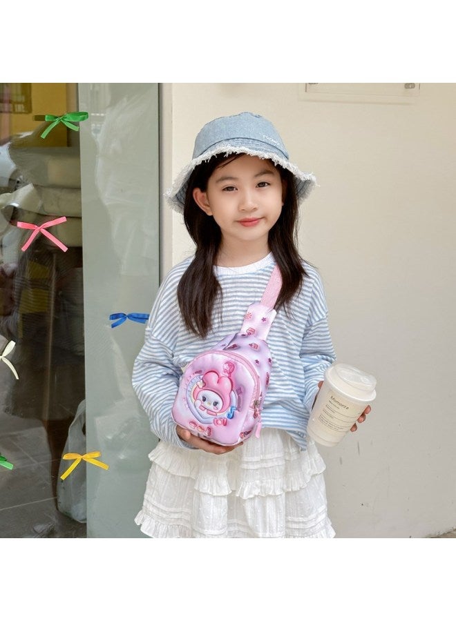 Children's Bag 3-7 Years Old 5 Boys And Girls Cute Cartoon Crossbody Bag Coin Purse Fashionable Three-Dimensional Trendy Chest Bag-Color:pudding Dog  - Image 3