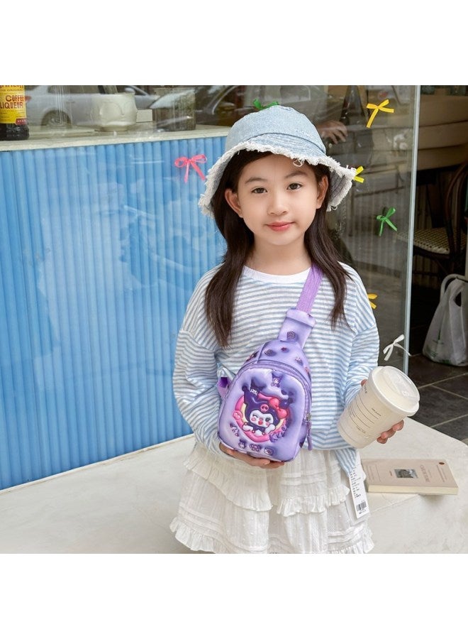 Children's Bag 3-7 Years Old 5 Boys And Girls Cute Cartoon Crossbody Bag Coin Purse Fashionable Three-Dimensional Trendy Chest Bag-Color:pudding Dog  - Image 5