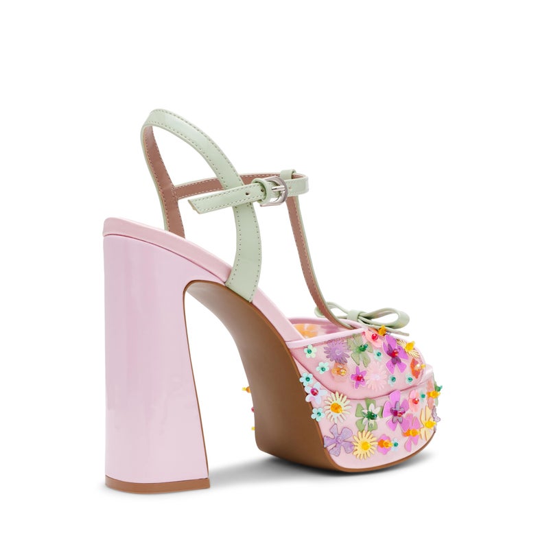 Betsey Johnson Women's Melodie Heeled Sandal, Pink Multi, 8 M - Image 2
