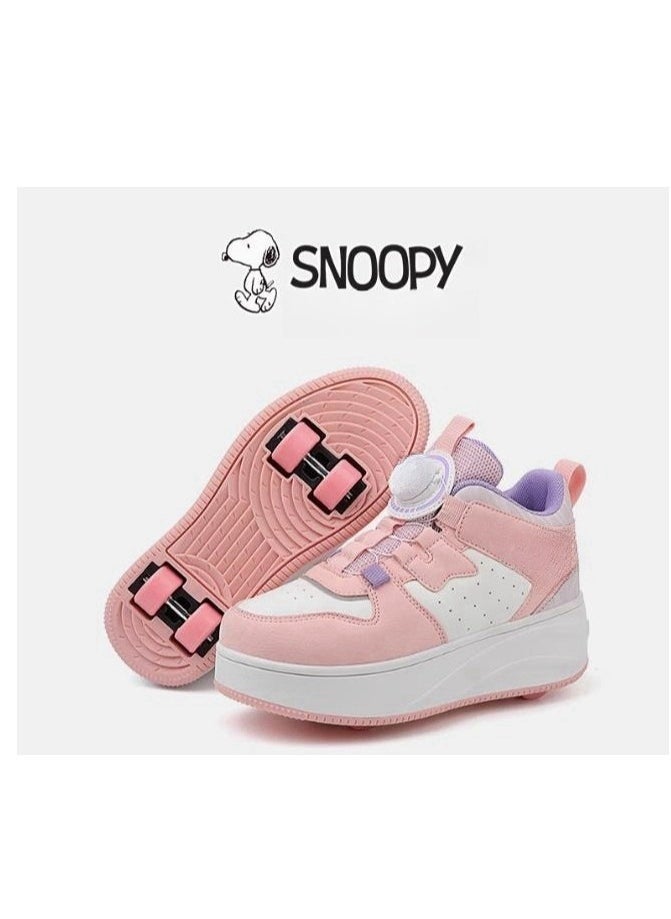 Snoopy - Children's Double Wheel Skating Sports Board Shoes - Image 1