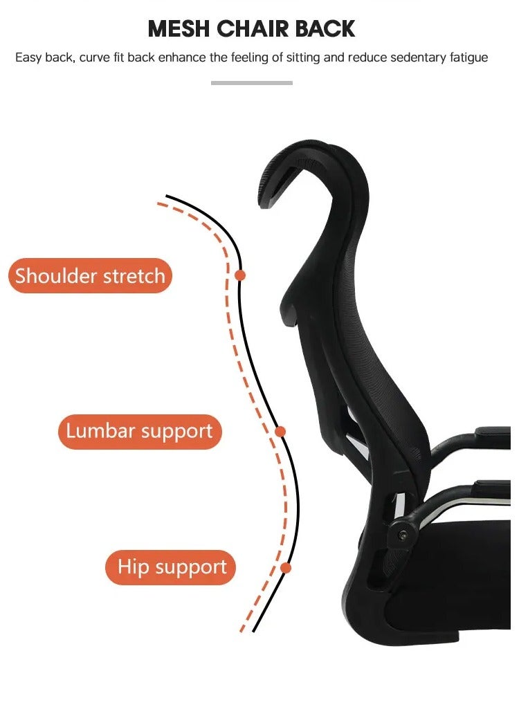 FLYPRO Ergonomic Office Chair - High Back Mesh Design, Sturdy Metal Frame, and Comfortable Seating - Image 3