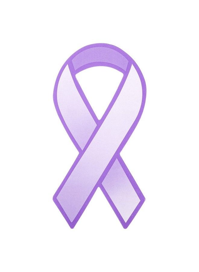 Fundraising For A Cause - Large Paper Purple Ribbon Cutouts Awareness Paper Ribbon Decorations Donation To Support Alzheimer’S Domestic Abuse Epilepsy & Other Causes (1 Pack 50 Ribbons) - Image 1