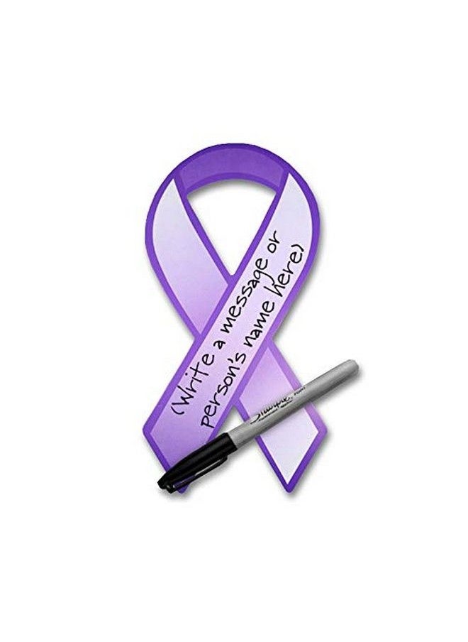 Fundraising For A Cause - Large Paper Purple Ribbon Cutouts Awareness Paper Ribbon Decorations Donation To Support Alzheimer’S Domestic Abuse Epilepsy & Other Causes (1 Pack 50 Ribbons) - Image 1