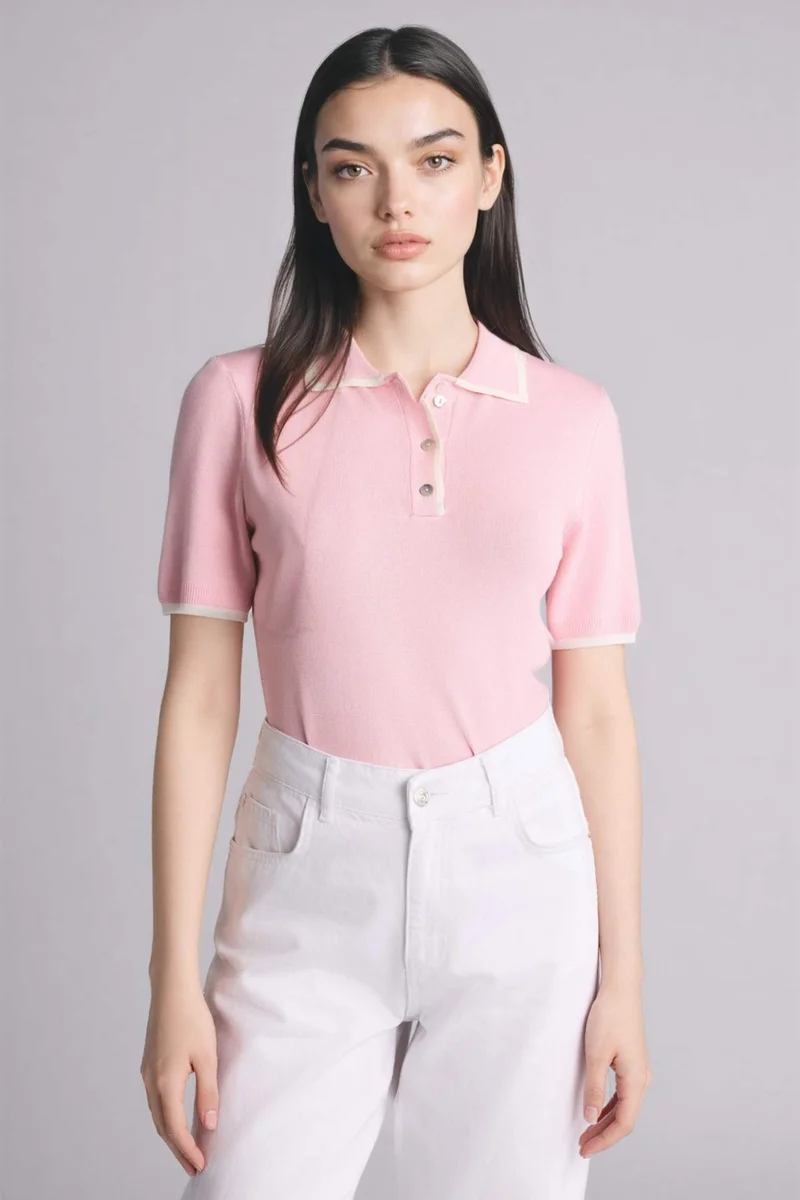 ديفاكتو Slim Fit Polo Collar Pullover