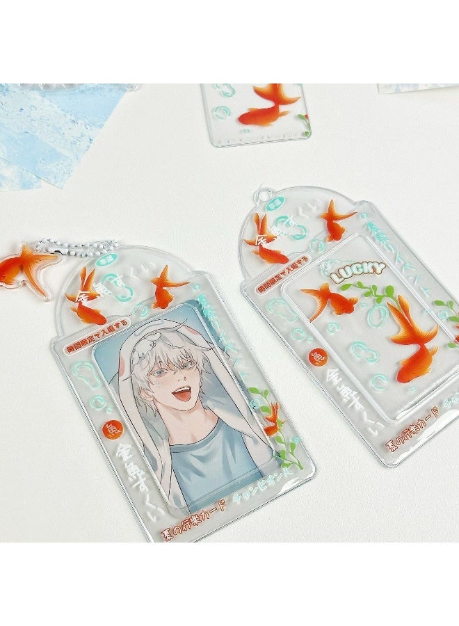 NIBEMINENT 1 - Piece Hand-painted Koala Kpop Photo Card Holder Pendant Key Chain ID Badge Holder ID Card Holder Photo Card Protector for School ID Office ID Access Card for Women Girls - Image 2