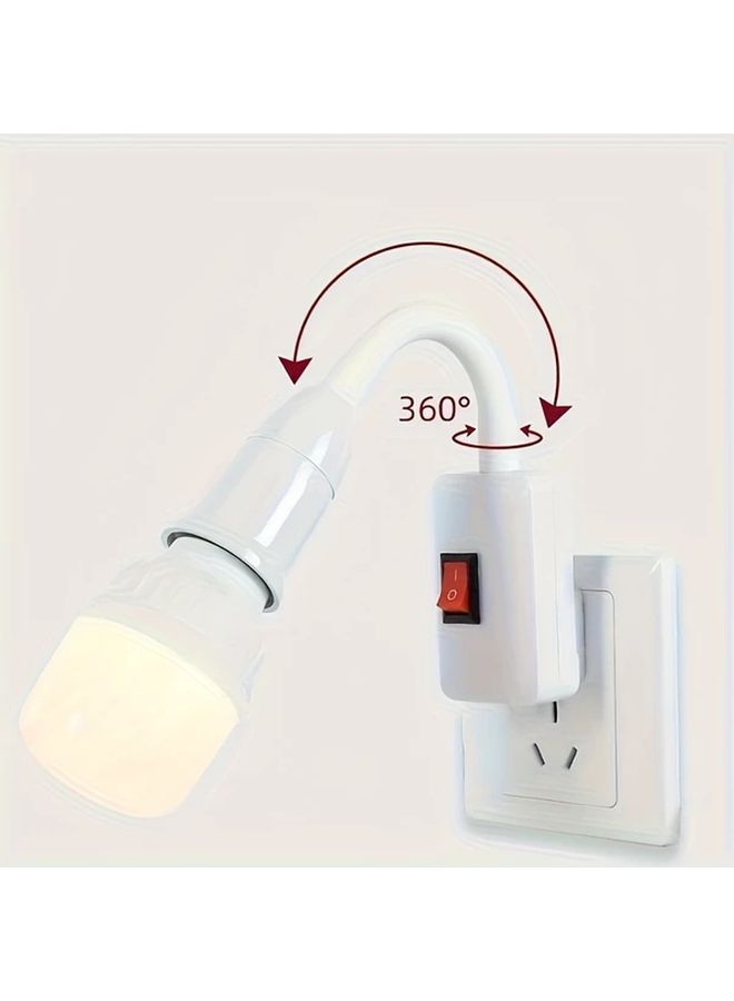 قطعتان من حامل مقبس إضاءة E27 مع مفتاح تشغيل/إطفاء وقابس أمريكي لمصابيح LED - Image 3