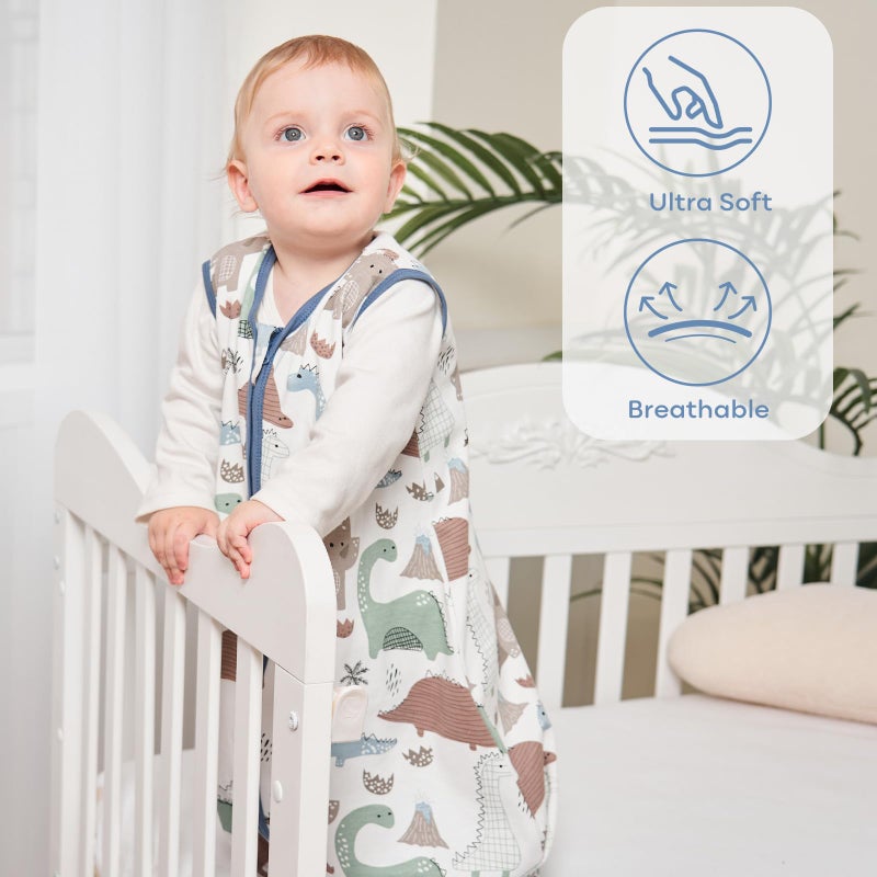 Yoofoss Baby Sleep Sack 6-12 Months Baby Wearable Blanket 100% Organic Cotton 2-Way Zipper TOG 0.5 Toddler Sleeping Sack Lightweight Sleep Sacks for Babies(Medium) - Image 3