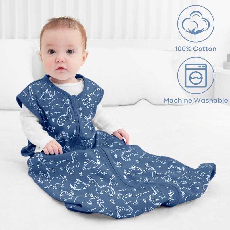 Yoofoss Baby Sleep Sack 6-12 Months Baby Wearable Blanket 100% Organic Cotton 2-Way Zipper TOG 0.5 Toddler Sleeping Sack Lightweight Sleep Sacks for Babies(Medium) - Image 2