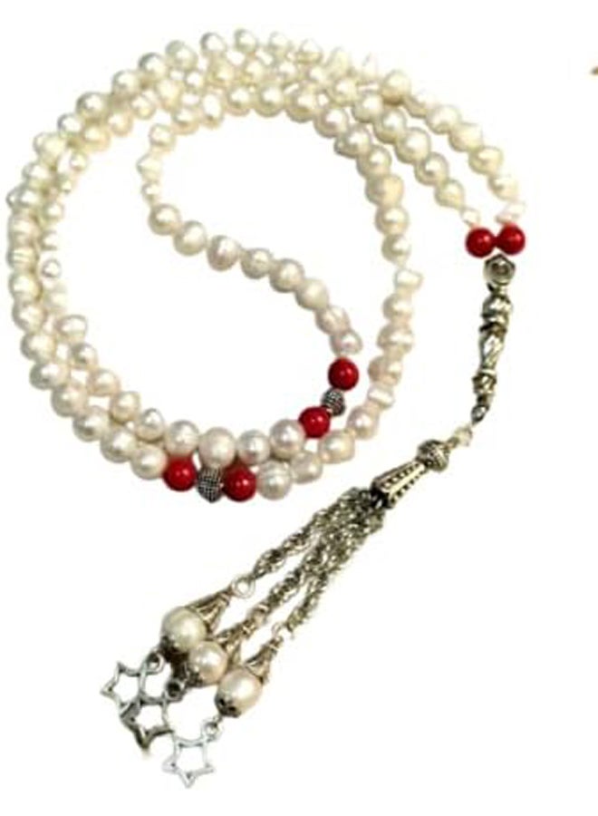 Real Natural White Pearls 99 Beads Rosary - Image 1
