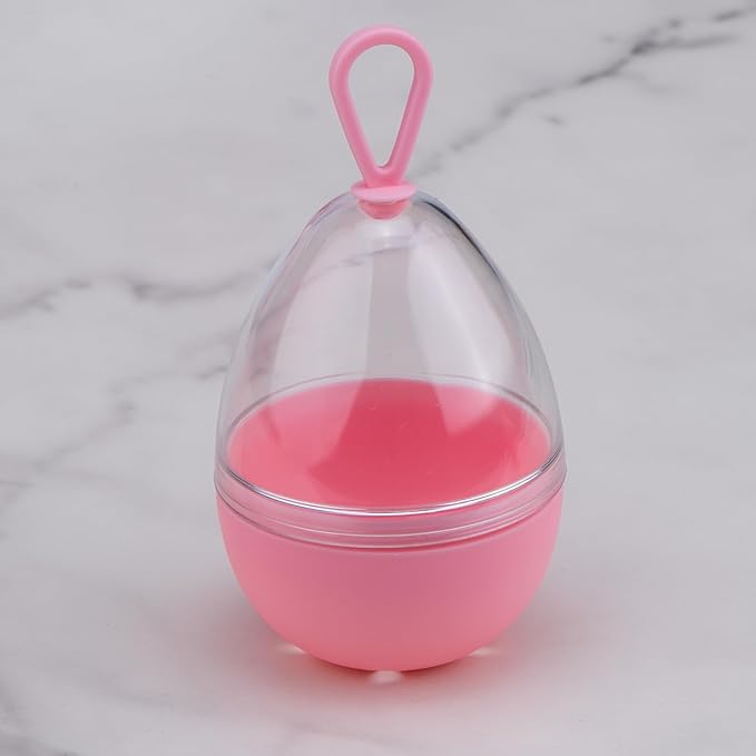 7 Pcs Makeup Blender Sponge Set Soft Beauty Sponge Blender with a Bottle and Egg Case Holer for Blending Foundation Cream and Powder PinkHard CaseCan Packing