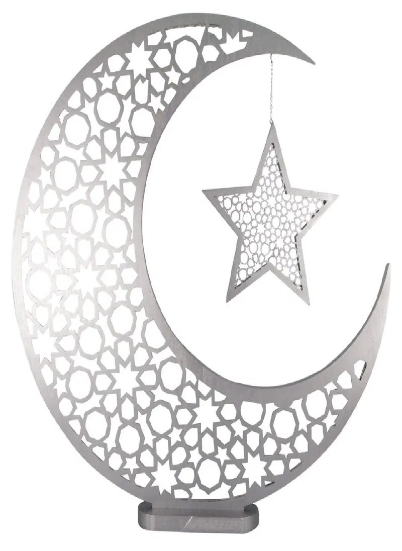 Peacock Supplies - Large Geometric Moon & Star - 2ft, for Occassions like Ramadan - Image 1