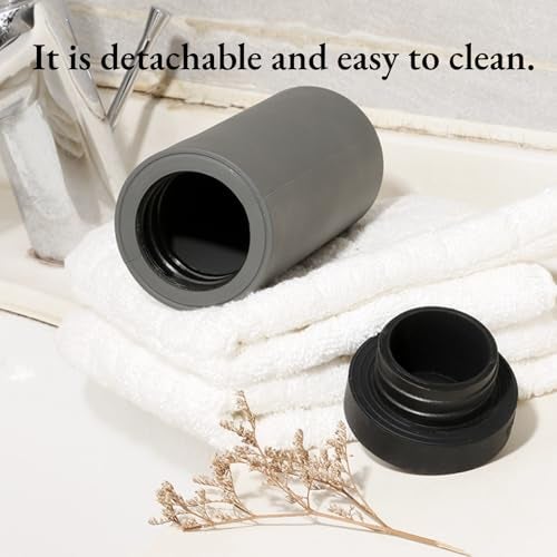 Partslety Soap Dispenser, Liquid Dish Soap Dispenser Squeeze Bottle, Silicone Divided Bottle Squeeze Type Hand Soap Essential Oil Lotion Dispensing Gray - Image 3