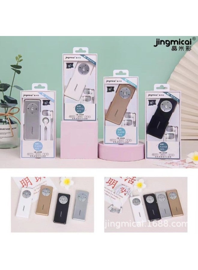 Crystal Rice Color Mp3 With External Sound Presents Memory Card Card MP3 Tide Language Students With External Sound Walkman-Body Color:Black-Memory Capacity:128MB - Image 2