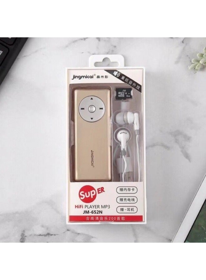 Crystal Rice Color Mp3 With External Sound Presents Memory Card Card MP3 Tide Language Students With External Sound Walkman-Body Color:Black-Memory Capacity:128MB - Image 4