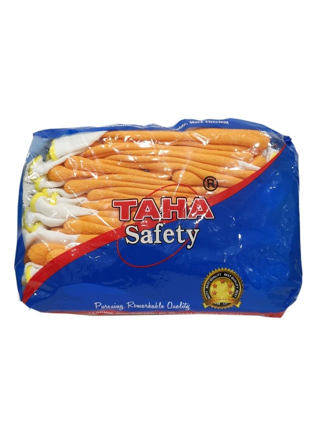 TAHA SAFETY L2401 Orange Latex Foam Safety Gloves | Comfortable White Polyester Base, High Grip for Industrial Use, Lightweight, Flexible, Snug Fit for Construction, Warehouse & General Hand Protection | 1 pair - pzsku/Z448BA4A82CB1C712BBA5Z/45/_/1733240182/82b2caec-97e0-431d-9c9a-e1bf6f2d4e97