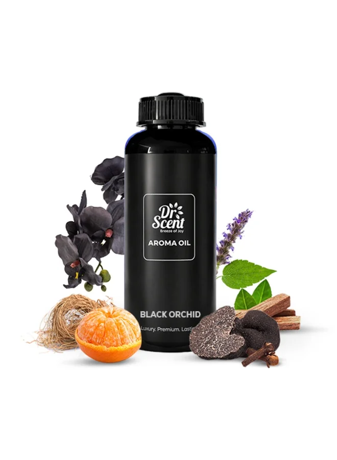 Dr Scent Diffuser Aroma Black Orchid, Feel the Distinctive Notes of Orchids, With the Strong Essences of Clove and Sandalwood and Medium Presence of Vetiver. (500ml)