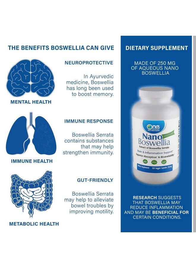 One Planet Nutrition Nano Boswellia 250 mg Veggie Capsules (120 Servings), Boswellia serrata Resin, Supports Cognitive Function for Brain Health, Non-GMO, Vegan, Gluten-Free - Image 5