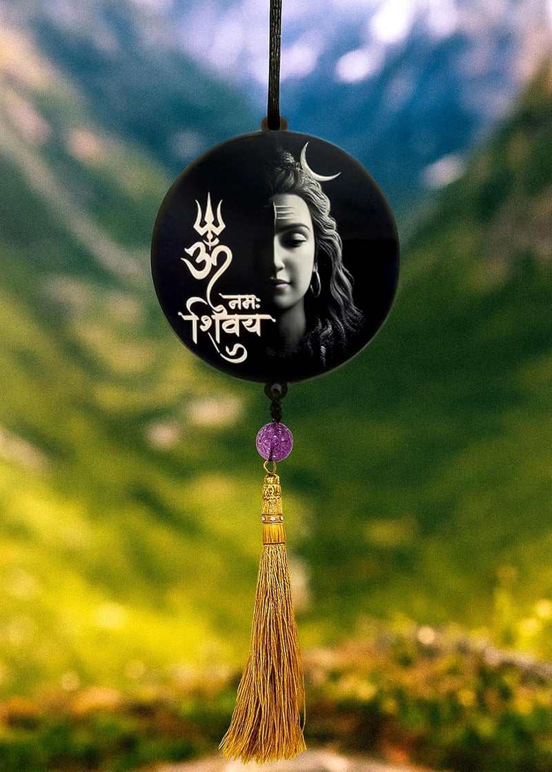 F Studio زخرفة سيارة معلقة أكريليك من F STUDIO لورد | ديكور لوحة قيادة ديني مزدوج الجوانب | قطعة عرض محفورة بالليزر للسيارة، المنزل، المكتب – 7.5 × 7.5 سم (شيف) - Image 2