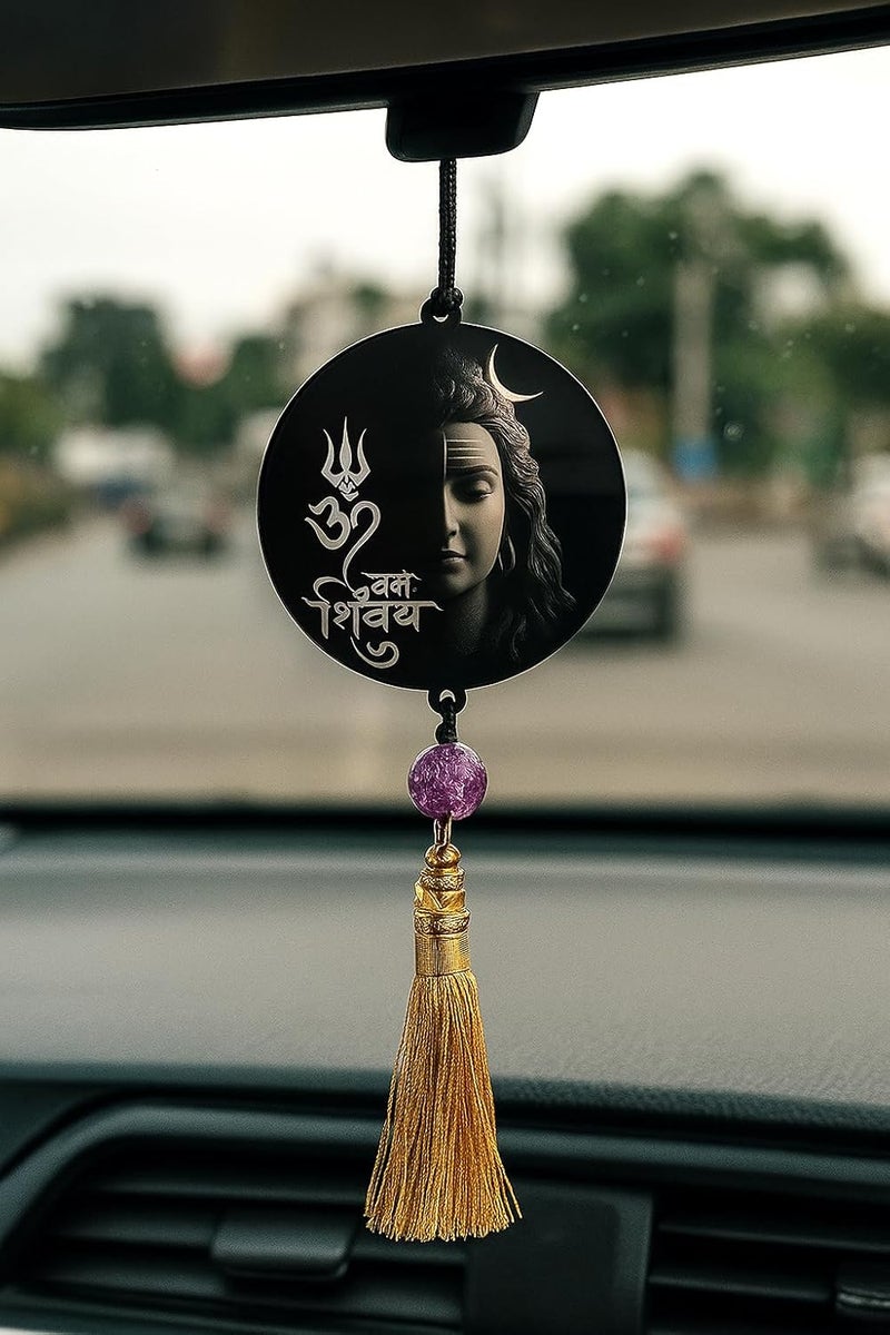 F Studio زخرفة سيارة معلقة أكريليك من F STUDIO لورد | ديكور لوحة قيادة ديني مزدوج الجوانب | قطعة عرض محفورة بالليزر للسيارة، المنزل، المكتب – 7.5 × 7.5 سم (شيف) - Image 1