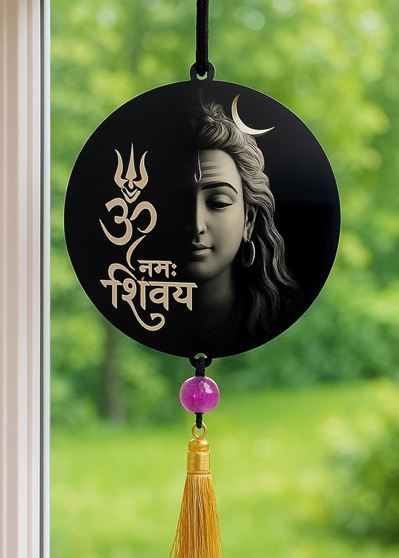 F Studio زخرفة سيارة معلقة أكريليك من F STUDIO لورد | ديكور لوحة قيادة ديني مزدوج الجوانب | قطعة عرض محفورة بالليزر للسيارة، المنزل، المكتب – 7.5 × 7.5 سم (شيف) - Image 4