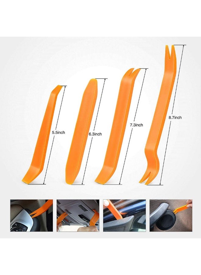 JZS 240PCS Bumper Retainer Clips Car Plastic Rivets Fasteners Push Retainer Kit Most Popular Sizes Auto Push Pin Rivets Set -Door Trim Panel Fender Clips, Red - Image 3