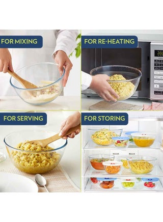 Borosil Glass Mixing & Serving Bowl, Oven & Microwave Safe Bowl, 3.5 L, Borosilicate Glass Clear - view 3
