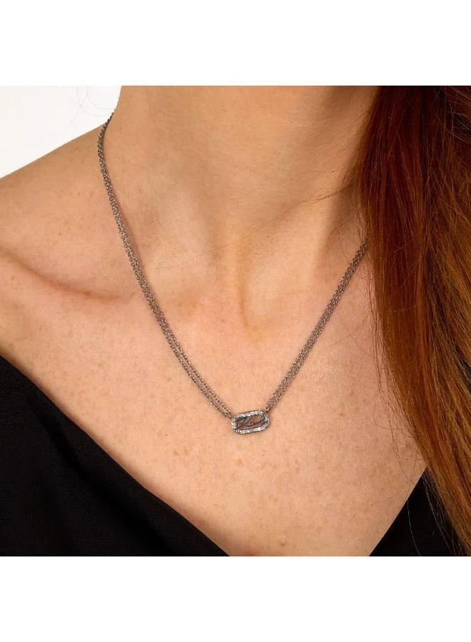 Karl Lagerfeld  Klayc13 Crystals Necklace  | Best Price UAE
